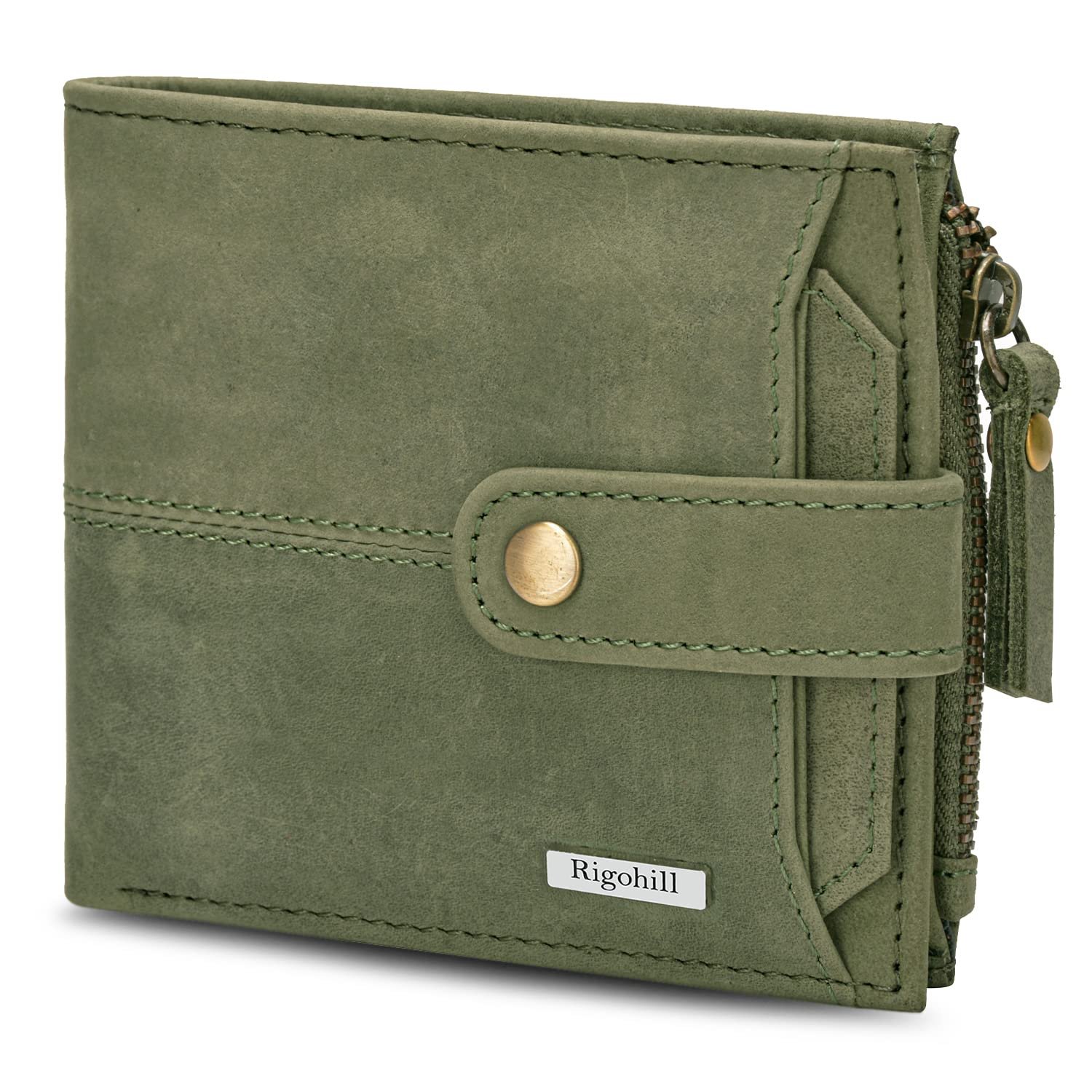 Olive Green Leather Wallet