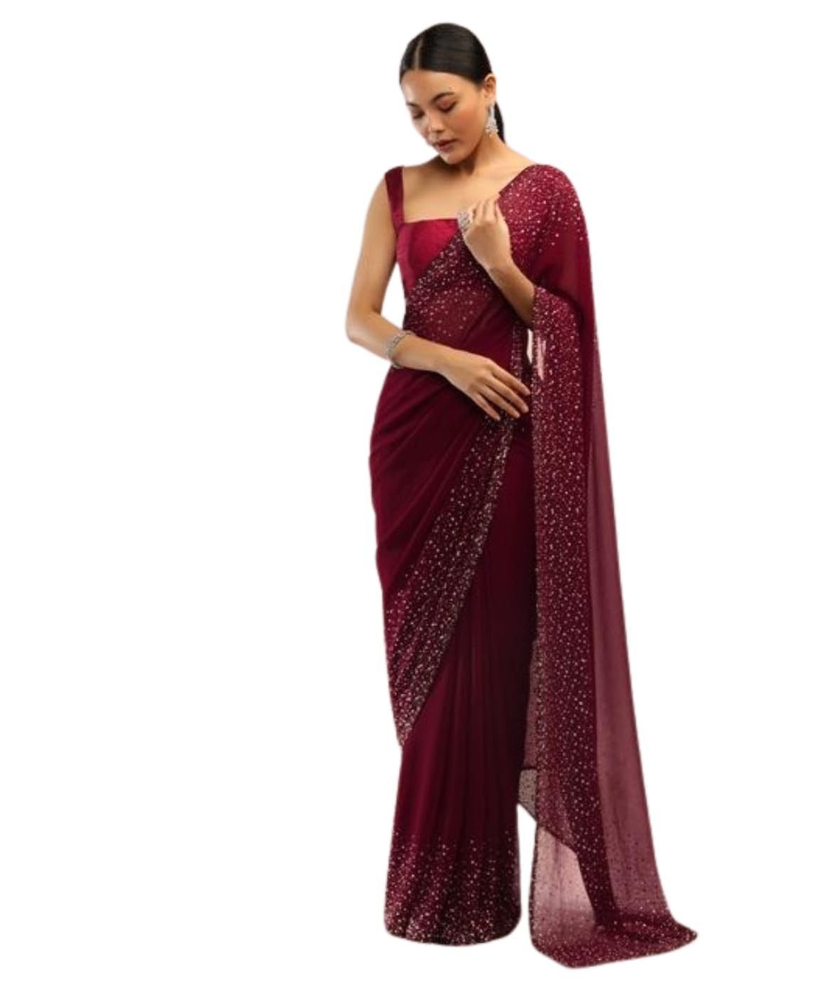 SWADESI STUFF Georgette Saree