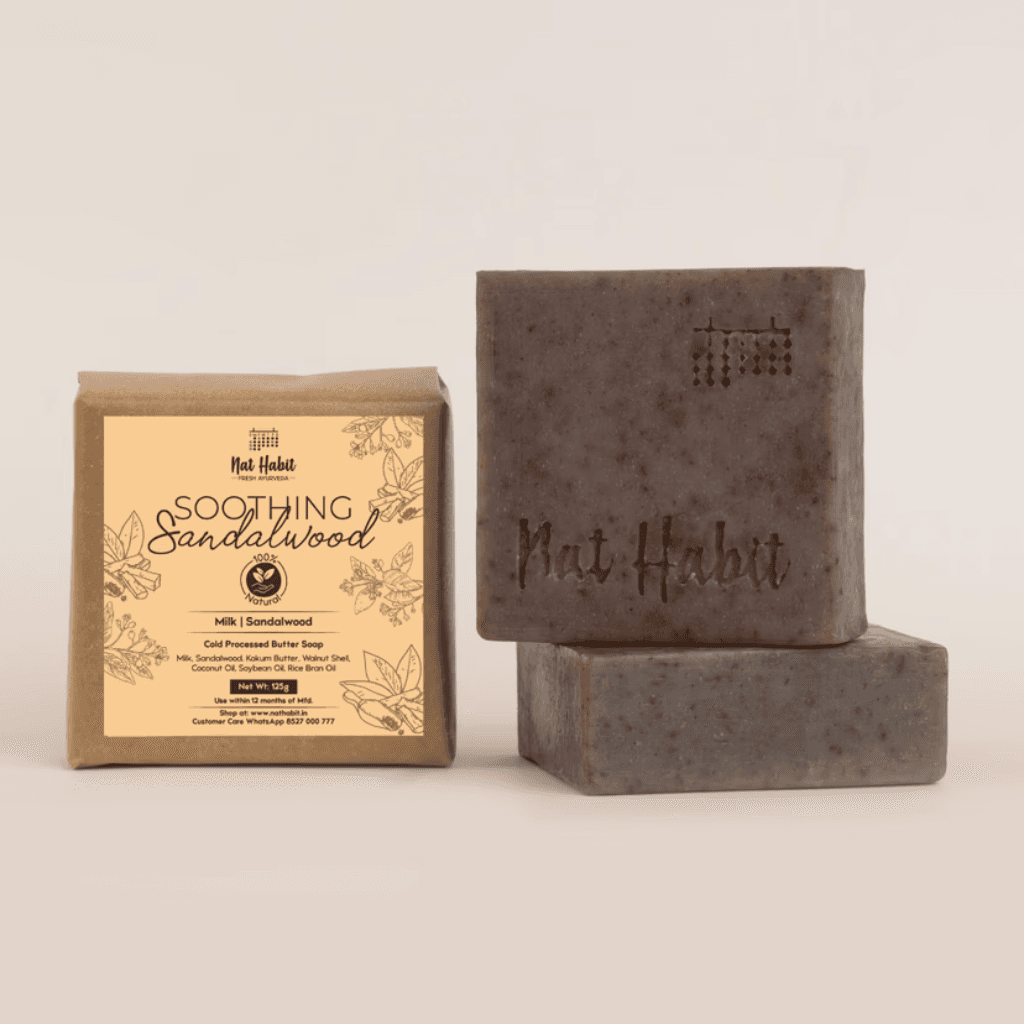 Cold processed soothing sandalwood soap