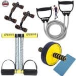 ODDISH Way to Fitness Tummy Trimmer with Resistance Tube, Ab Exerciser, Push-Up Stand & Toning Tube Combo Pack for Men & Women – Full Body Exercise Kit for Home & Gym