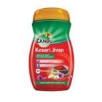 a red and green bottle with a yellow lid