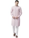 See Designs Pink Regular Fit Self Pattern Kurta