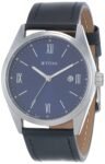 Titan Leather Analog Blue Dial Men’s Watch-1864Sl10, Band Color:Black