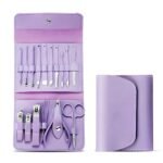 Gleva Manicure Set Nail Clipper Kit – 16 Pieces Stainless Steel Manicure Kit – Nail Care Tools for Hand & Feet – Nail Clippers Pedicure Professional Grooming Kits for Facial Care, Hand Care, Foot Care (Assorted Color)