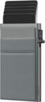VOGARD Aluminium Men and Women Pop Up Slim Card Wallet RFID Blocking with Money Pocket | Minimalist Credit Card Holder | Holds up to 10 Cards (Grey)