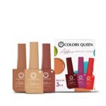 COLORS QUEEN Affair Matte Nail Paint Set Of 3-04 Rusty Cinemon, 09 Ginger Bread & 61 Rose Wood | Semi Matte Finish Nail Kit | Highly Pigmented & Long Lasting Enamel 13Ml Each