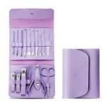 Stainless Steel Professional Manicure Set Nail Cutter For Women Nail Luxury Grooming Kit Manicure Pedicure Kit For Women Nail Acne Remover needle (16 IN 1 Manicure Set)