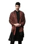Pashmoda Wool Men Jamawar Shawl, Authentic Kashmiri Luxury Pashmina Style Shawl, Stole
