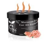 Shrida Naturals Moroccan Rose Car Air Freshener Gel Pack of 1 (60g) | Long-Lasting Organic Car Perfume | Luxury Car Fragrance for Dashboard & Vents | Natural Odor Remover for Car Interior