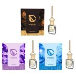 Aroma Swing Combo Offer: Oud Wonders, Lavender & Snow Smog | Aroma with Essential Oils in Glass Bottle with Wooden Diffuser Lid| Car Hanging Accessories| Car Accessories Interior