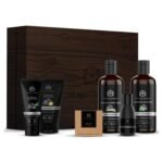 The Man Company Charcoal Grooming Kit with Body Wash, Shampoo, Face Scrub, Face Wash, Cleansing Gel, Solid Soap Bar | Combo Gift Set for Husband, Boyfriend – Set of 6