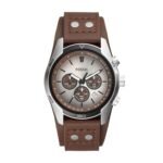 Fossil Cuff Chronograph White Dial Men’s Watch-CH2565