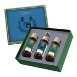 Forest Essentials Essentials For Him, Sandalwood & Orange Peel Spray Luxurious Gift Set For Men With Face Wash, Face Moisturizer, Special Occasion And Birthday Gift For Him, 3 Piece Gift Set