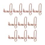 10 Pieces Fingernail Rings Removable Nail Art Decoration Halal Nail Rings Set Rose Gold|Filer for Nail Repair, Nail Care Tool, Nail Scissors, Luxury Grooming Kit, Nail Glitter|