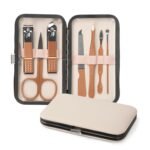 Dr Foot 7 in 1 Pedicure Kit for Women | Manicure Pedicure Kit Products | Modern Yellow Stainless Steel Grooming Kit