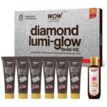 WOW Skin Science Diamond Facial Kit For Polished Skin | Made With Activated Naturals | Salon Like Facial At Home | For Radiant Skin | 85ml