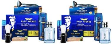Park Avenue Luxury Grooming Collection 8 in 1 Combo Grooming Kit for men | Valentine’s Day Gift Set for men | Gift Hamper for men, Multicolor (Pack of 2)