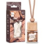 AIR ROMA Oud Arabia Car Perfume Hanging Pod 10ml | Natural Essential Premium Fragrance Oils in Glass Bottle with Wooden Diffuser Lid | Long Lasting Car Air Freshener Scent | Lasts Up to 45 Days