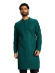 Amazon Brand – Symbol Men’s Solid Regular Cotton Embroidered Long Kurta