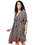 KE KANHA EXPORTS short Kaftan for women’s & girls unique border design and tassel stretchable adjustable drawstring free size western kaftan fit flared floral all seasons