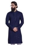 DIVISIVE Men’s Sequince Embroidered Cotton Blend Only Slim Fit Kurta