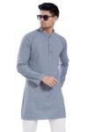 DIVISIVE Men’s Thread Embroidered Cotton Blend Only Slim Fit Kurta