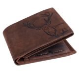 London Alley Elk Vintage Brown Leather Wallet For Men, 6 Card Slot | RFID Blocking