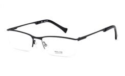POLICE Eyewear| Rectangular | Men | Medium | Matt Black Alloy Metal Frame