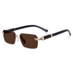Dervin Rectangular Rimless Sunglasses for Men and Women