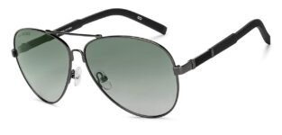 John Jacobs | Gunmetal – Green | Full Rim Pilot Stylish & Premium Polarized Sunglasses | Polarized and 100% UV Protected | Men & Women | Extra Wide | JJ S15863