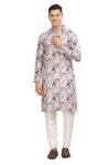 BE ACTIVE Cotton Printed Floral Kurta for Men | Traditional and Elegant Design| Indian Kurta| | Full Sleeve Kurta
