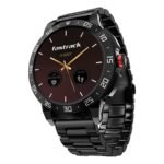 Fastrack Magnus FX3 Premium Metal Smart Watch, 1.46″ UltraVU HD 60Hz Display, Functional Crown, SingleSync BT Calling, AI Voice, Upto 5 Day Battery, 100+ Smartwatch Faces, IP68 (Black)