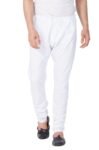 VASTRAMAY Men’s White Pure Cotton Churidar Pyjama | Traditional Ethnic Wear for Weddings, Festivals & Casual Outfits