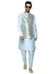 Uri and MacKenzie Men’s Silk Blend Kurta Pajama with Designer Ethnic Nehru Jacket/Modi Jacket…