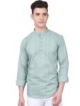 Majestic Man Men’s Cotton Regular Fit Short Kurta