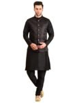 Uri and MacKenzie Men’s Silk Blend Kurta Pajama with Designer Ethnic Nehru Jacket/Modi Jacket