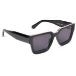 Voyage UV Protected Square Men & Women Sunglasses (952MG3669 | Black Lens & Frame)