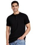 Amazon Brand – Symbol Men’s Cotton Rich Polo T Shirt | Mandarin Collar Tshirts | Half Sleeves | Plain – Regular Fit (Available in Combo Packs)