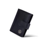 HAMMONDS FLYCATCHER Genuine Leather Card Holder Wallet for Man & Women, RFID Protected ATM/Credit Card Holder Wallet for Men with 18 Slots, Gift for Men, Father, Husband, Boyfriend – Black