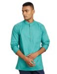 Amazon Brand – Symbol Men’s Cotton Solid Short Kurta (Regular Fit)