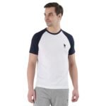 U.S. POLO ASSN. Men’s Cotton Assn Raglan Sleeve Colour Block LE003 Lounge T-Shirt – Pack of 1 Regular Fit Solid (Pack 1)