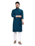 Trustous Men’s Indian Ethnic Wear Straight Lucknowi Kurta