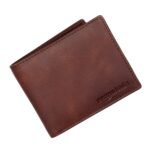 amazon basics Leather Wallet | Classic Style & Functional Design | Premium Leather Craftsmanship | 6 Card Slots, 2 Cash Compartments, 2 Secret Slots, Coin Pocket