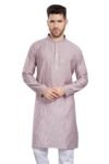 DIVISIVE Men’s Mirror Embroidered Silk Blend Only Slim Fit Kurta