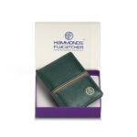 HAMMONDS FLYCATCHER Genuine Leather Card Holder Wallet for Man & Women, RFID Protected ATM/Credit Card Holder Wallet for Men with 6 Slots, Gift for Men, Father, Husband, Boyfriend – Design Green