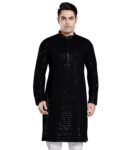 DIVISIVE Men’s Sequince Embroidered Cotton Blend Only Kurta