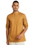 Amazon Brand – Symbol Men’s Cotton Printed Short Kurta (Regular Fit)