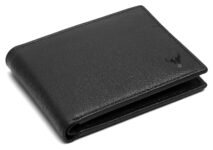 NAPA HIDE Black Leather Wallet for Men I Handcrafted I 4 Credit/Debit Card Slots I 2 Currency Compartments I 1 Transparent ID Window