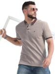 fanideaz Mens Half Sleeve Cotton Bird Eye Textured Branded Polo T-Shirt for Mens || Polo T Shirt for Men || Stylish Tshirt for Men