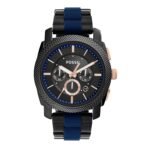 Fossil Analog Black dial men Watch FS5164 Stainless Steel, Multicolor Strap